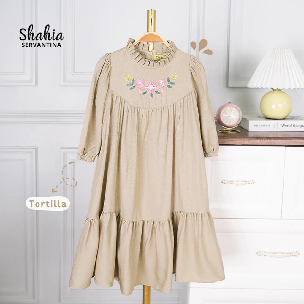 PREORDER Shahia - Silvana Dress Dobby Tortila