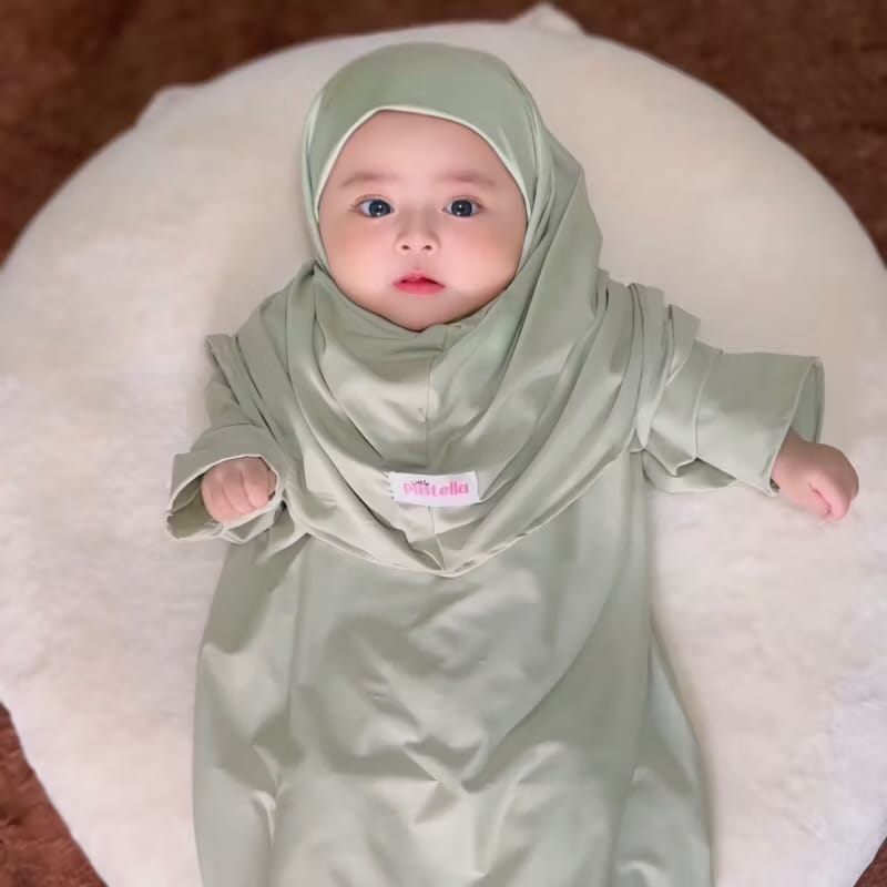 PREORDER Little Pastella - Baby Gamis Set with Hijab