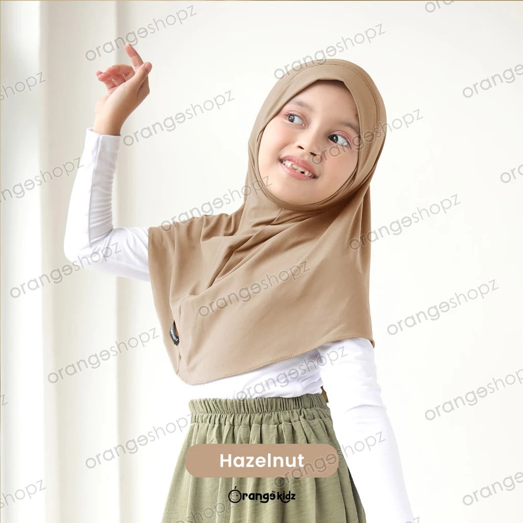 PREORDER Orangeshopz - Instant Hijab Hawwa Jersey Premium Hazelnut