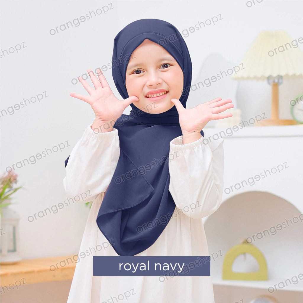 PREORDER Orangeshopz - Darla Instant Shawl Royal Navy