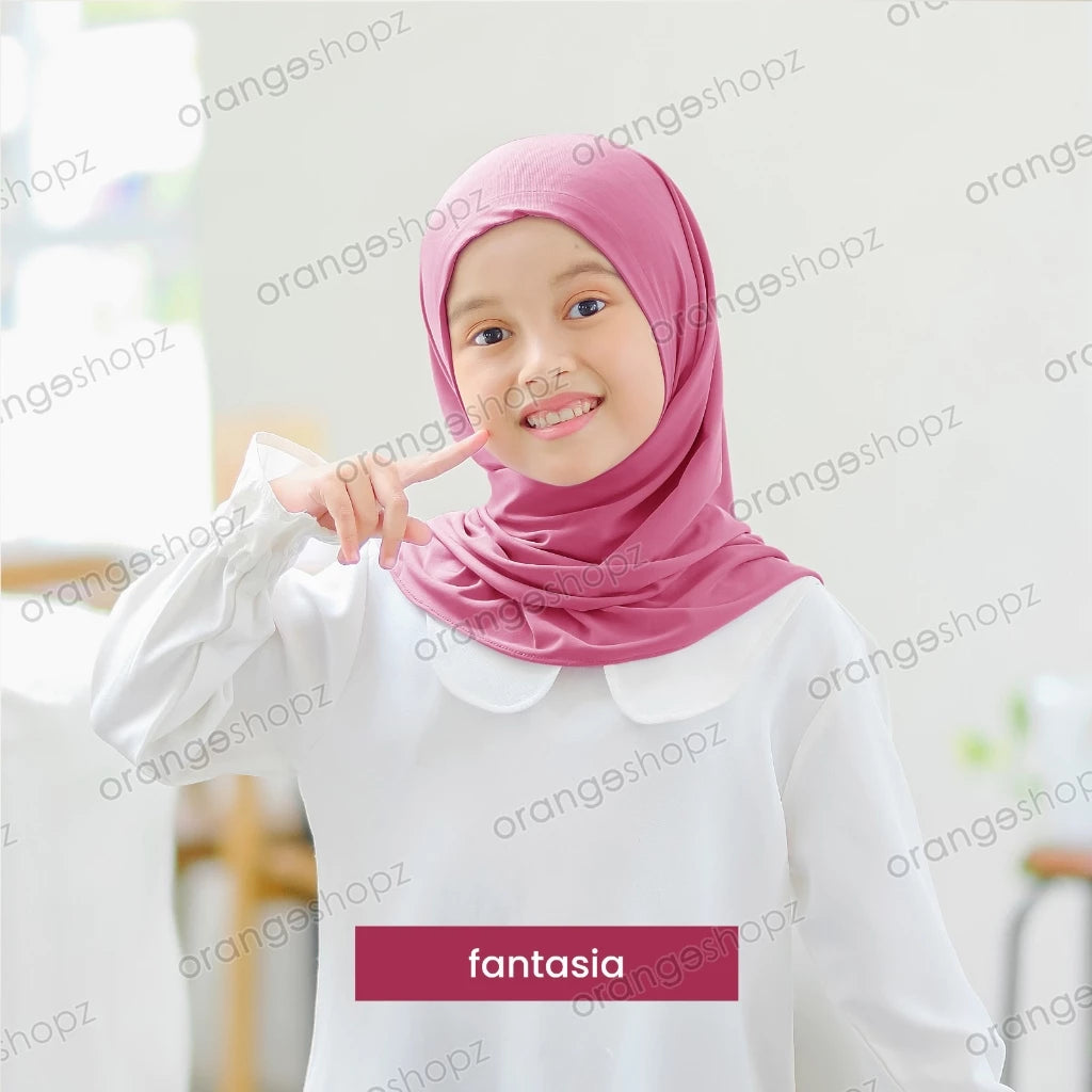 PREORDER Orangeshopz - Hijab Middie Kancing Fantasia