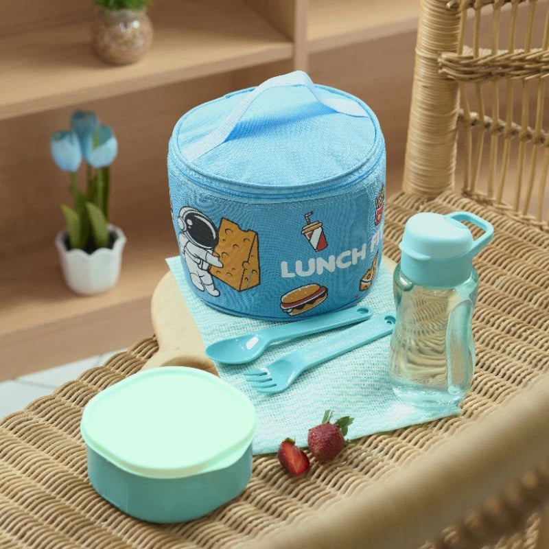 PREORDER Lunch Fit - 4pcs Set Lunch Bag and Box Blue