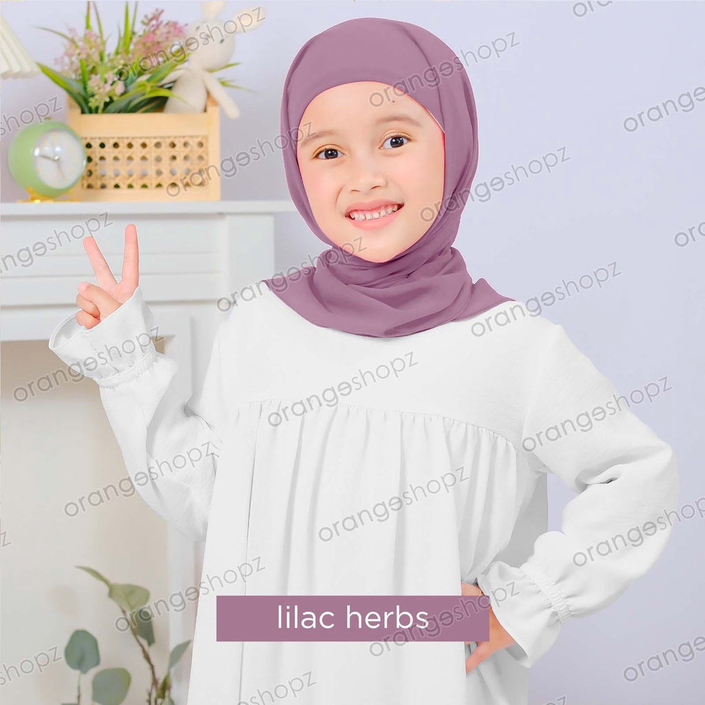 INSTOCK (RAYA 2024) Orangeshopz Plain Segitiga with Attached Inner Lilac Herbs