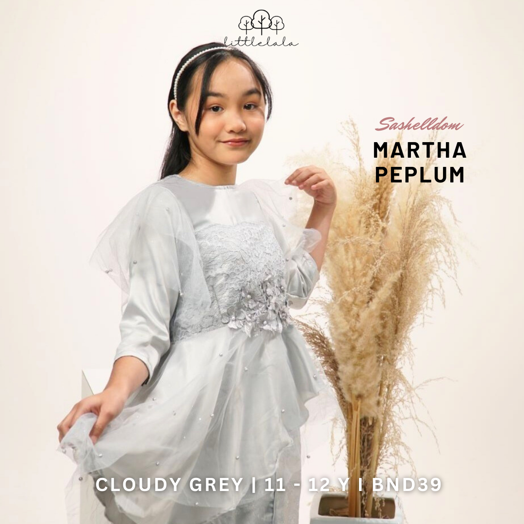 IN-STOCK LALARAYA2023 Martha Peplum (11-12y) Cloudy Grey