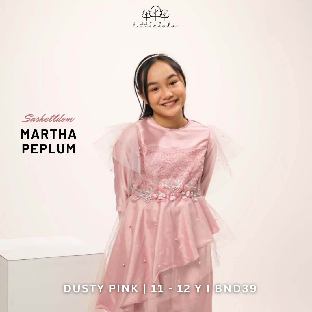 IN-STOCK LALARAYA2023 Martha Peplum (11-12y) Dusty Pink