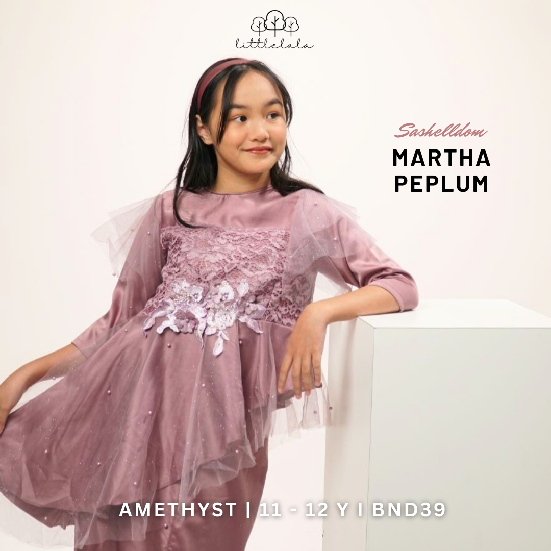 IN-STOCK LALARAYA2023 Martha Peplum (11-12y) Dusty Purple