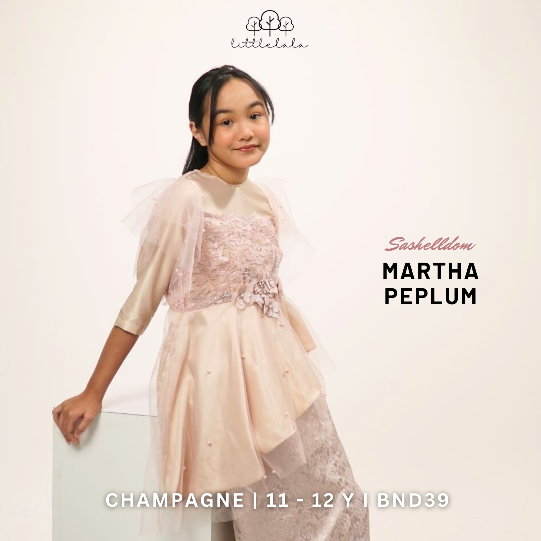 IN-STOCK LALARAYA2023 Martha Peplum (11-12y) Champagne