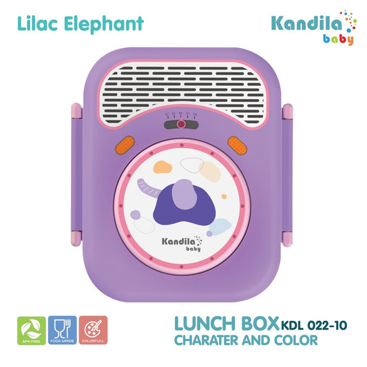 PREORDER Kandila Baby Lunch Box - Lilac Elephant