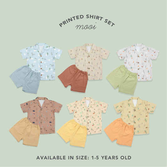 PREORDER MOOI PRINTED SHORT SLEEVES SET V1 FOR BOYS