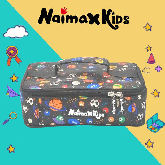 PREORDER NaimaXkid Lunch Bag Single Layer - Sport World Black