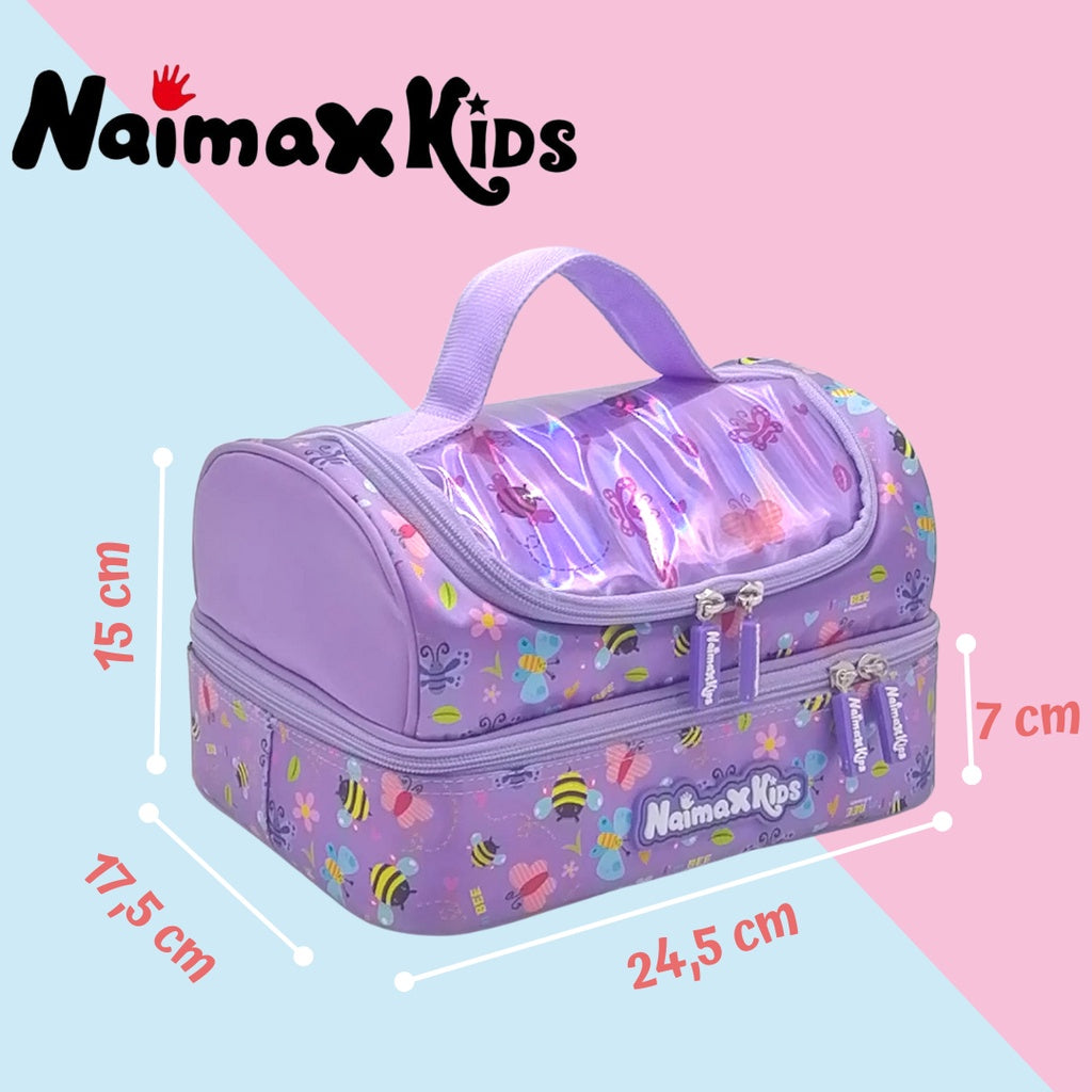 PREORDER Naimax Kids Lunch Bag Double Deck - Honey Purple